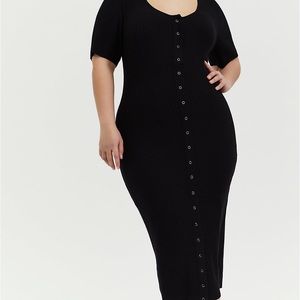 Torrid Rib Knit Stretch Midi Dress - size 0/12